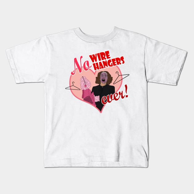 NO WIRE HANGERS Kids T-Shirt by SortaFairytale